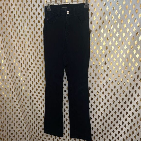 Vintage 90s GUESS jeans black size 24 XS - Picture 3 of 8